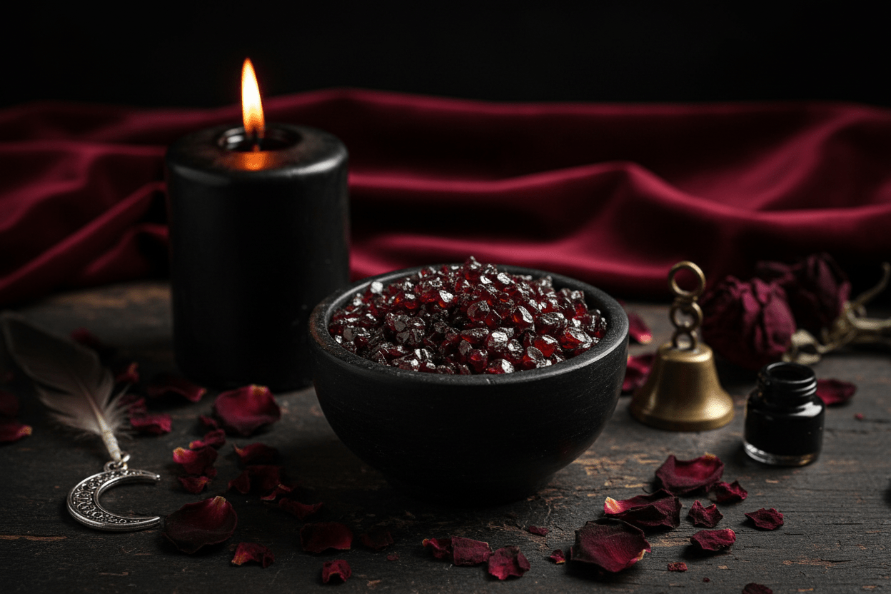 Burgundy Garnet Raw Stone Lifestyle