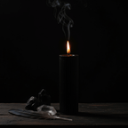 Black Cylinder Candle Shot 2