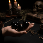 Black Obsidian Sphere In Use