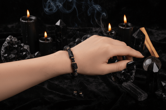 Black Tourmaline Bracelet In Use