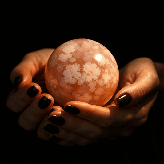 Cherry Blossom Agate Crystal Sphere | Renewal, Gentleness & New Beginnings