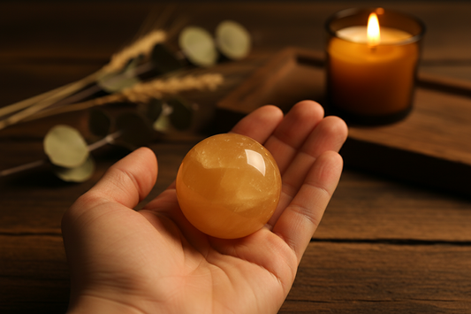 Citrine Ball In Palm