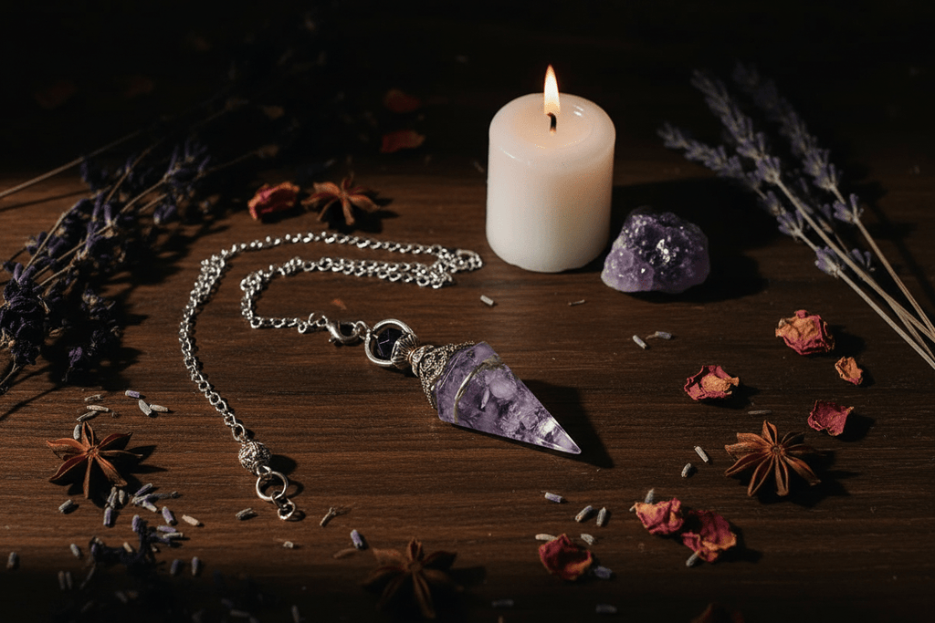 Crystal Hexagonal Pointed Pendulum — Not In Use v3