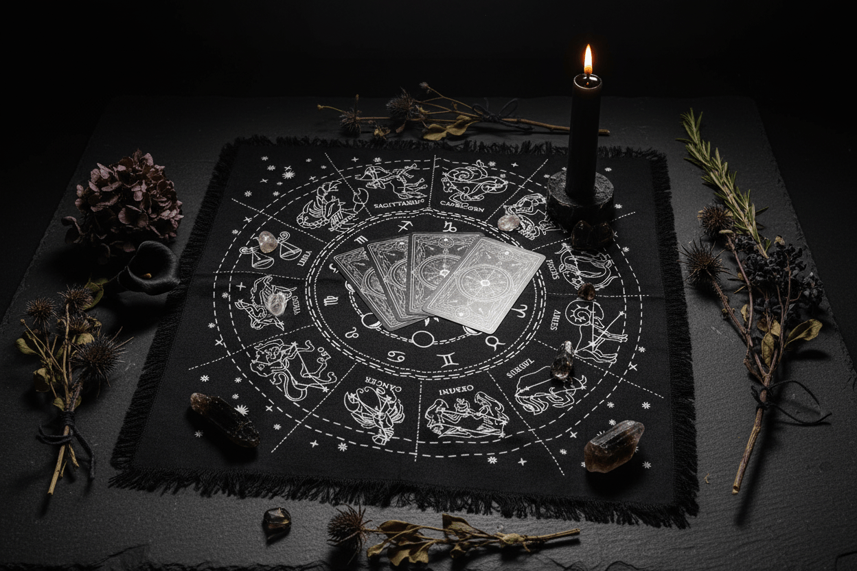 Horoscope Altar Cloth — In Use