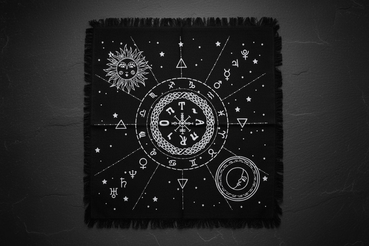 Moon & Sun Chart Altar Cloth — Not In Use