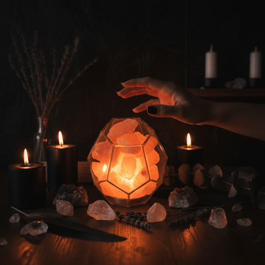 Himalayan Crystal Salt Lamp — In Use