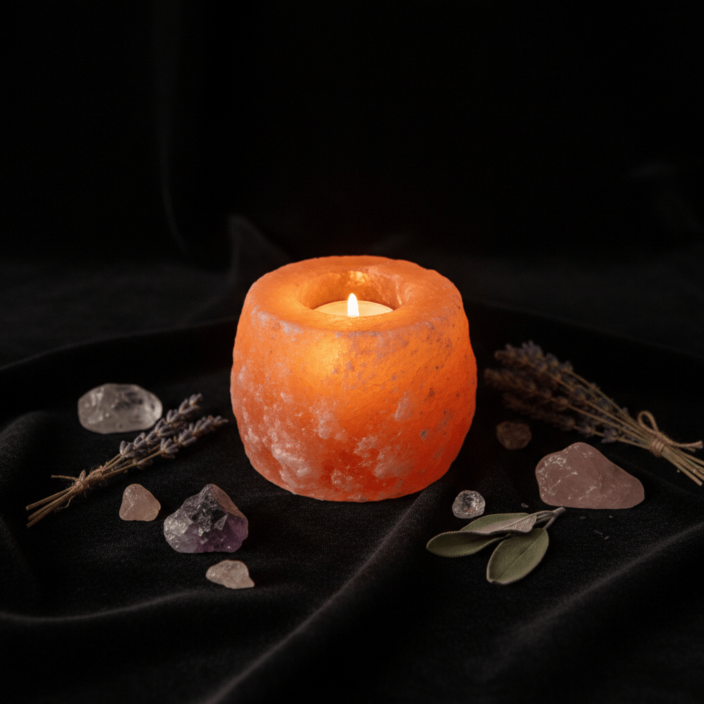 Himalayan Salt Crystal Candle Holder — Not In Use