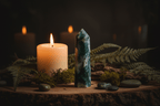 Moss Agate Crystal Tower Lifestyle