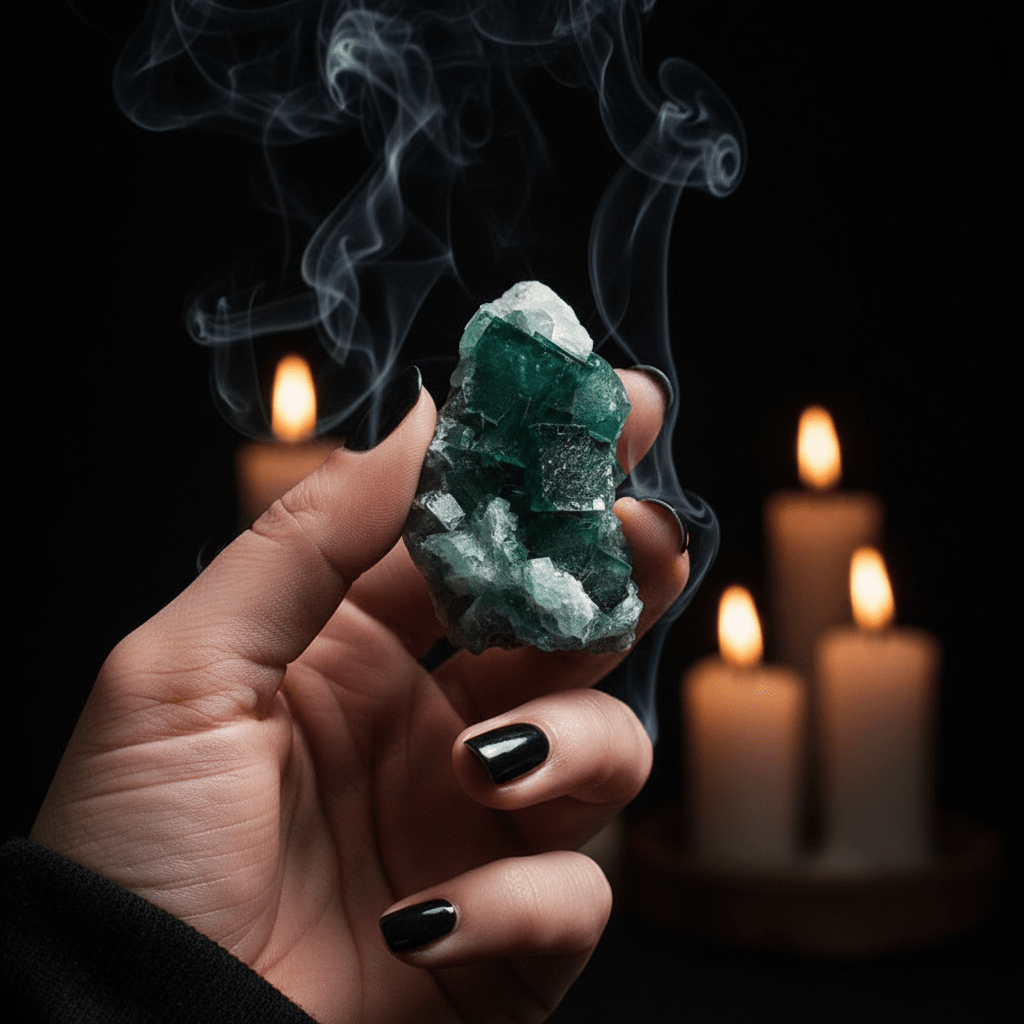 Green Fluorite In Use
