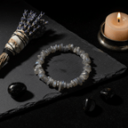 Grey Moonstone Bracelet Flat Lay