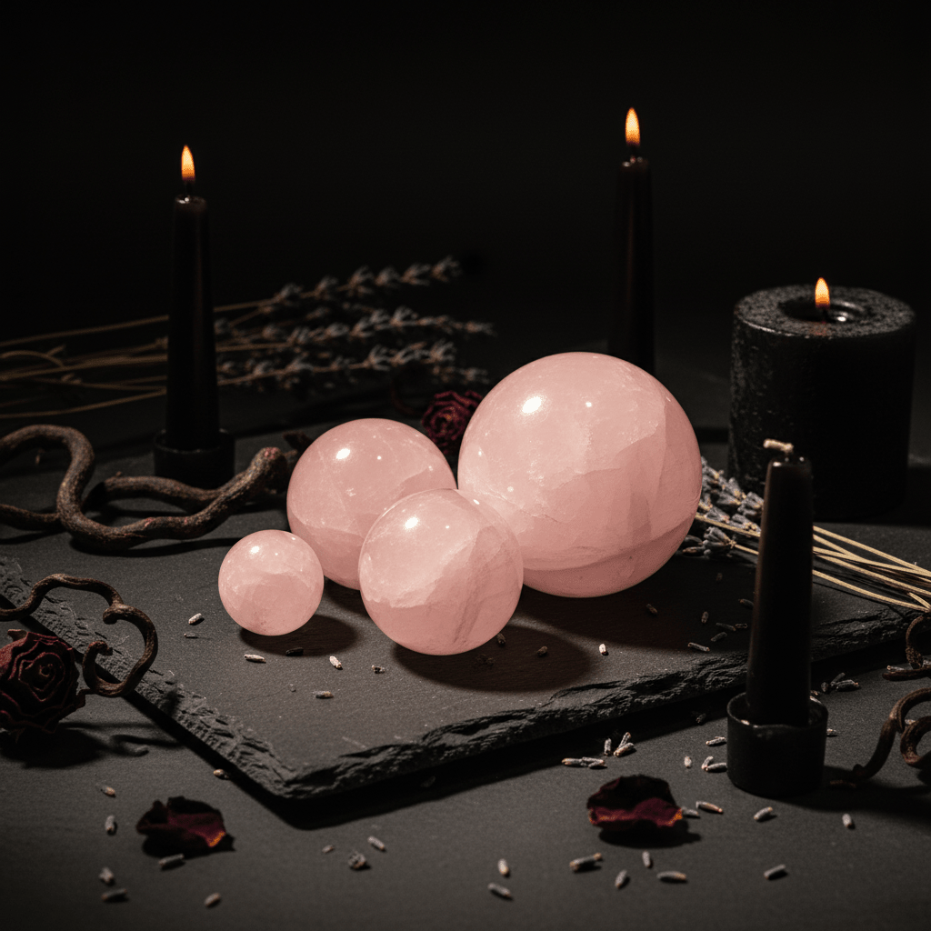 Rose Quartz Spheres — All Sizes, Not In Use