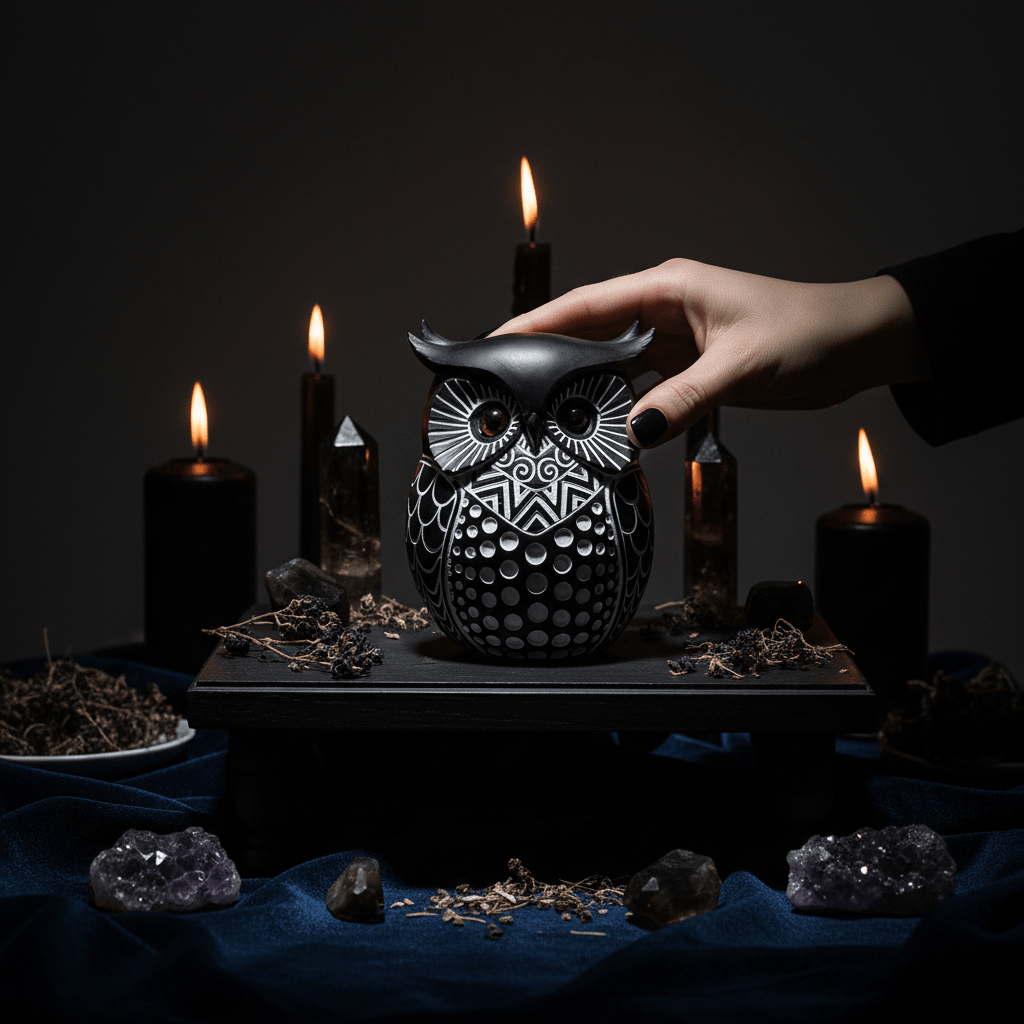Owl Altar Statue — In Use