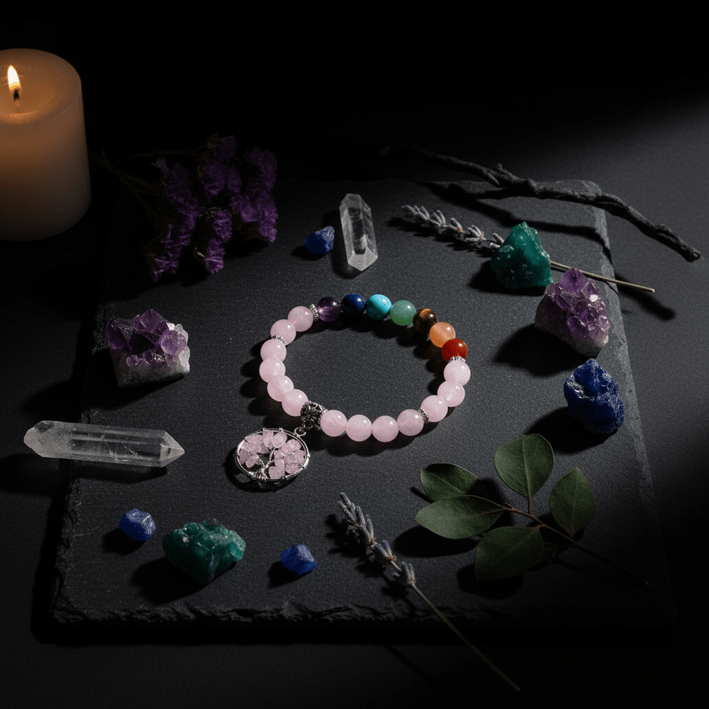 Chakra Bracelet Flat Lay