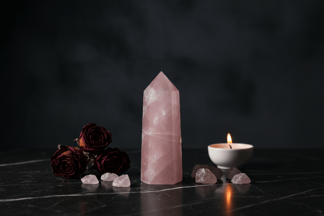 Rose Quartz Crystal Tower — Not In Use v2
