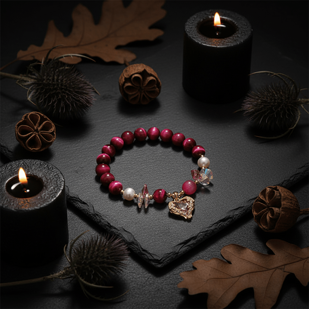 Rose Red Tiger's Eye Bracelet — Not In Use