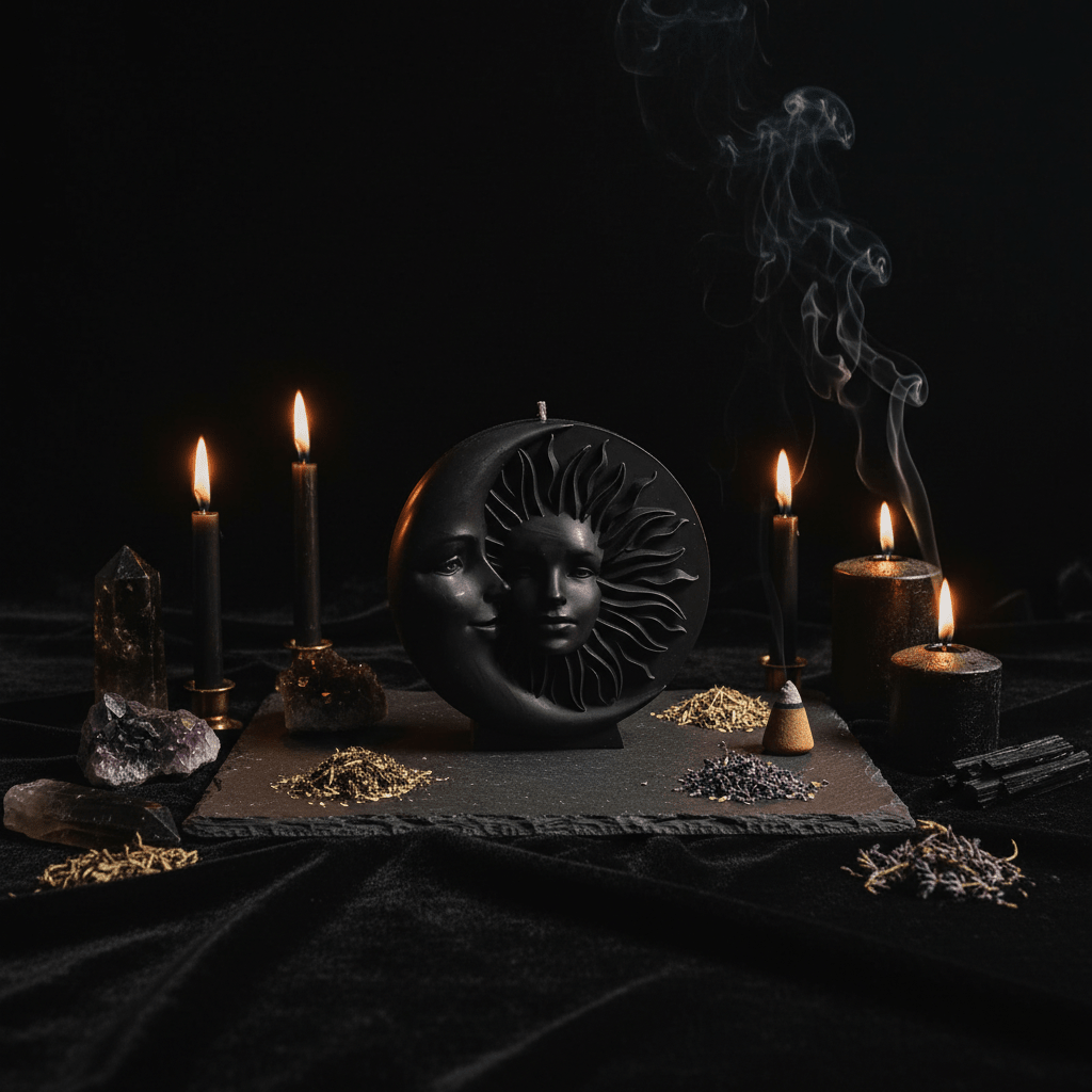 Sun Moon Candle Standing